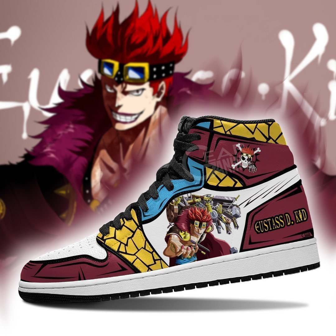Eustass D. Kid JD1s Sneakers Anime One Piece Shoes, Air Jordan Hightop