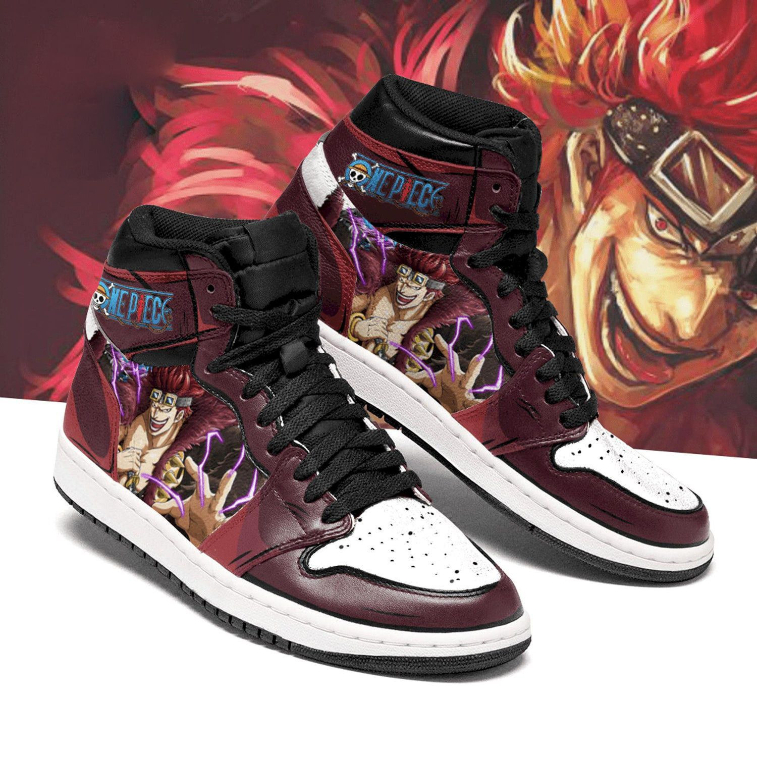 Eustass Kid One Piece High Top Air Jordan Sneaker, Air Jordan Hightop
