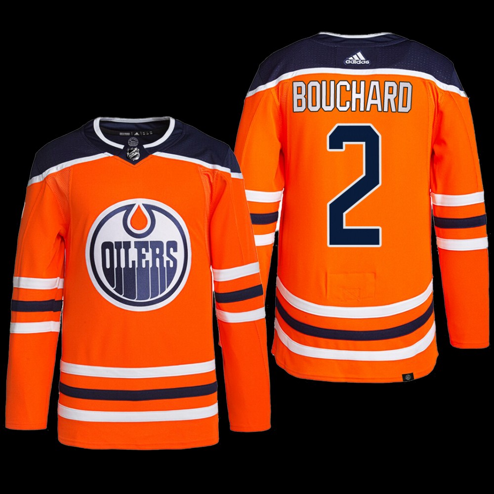 Evan Bouchard Edmonton Oilers Primegreen Jersey 2022 Orange #2 Home Uniform