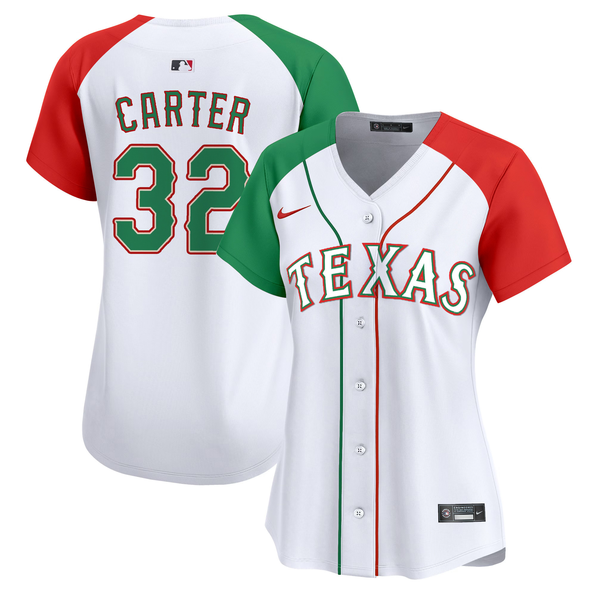 Evan Carter Women's Texas Rangers Mexico Vapor Premier Limited Alternate Jersey - All Stitched