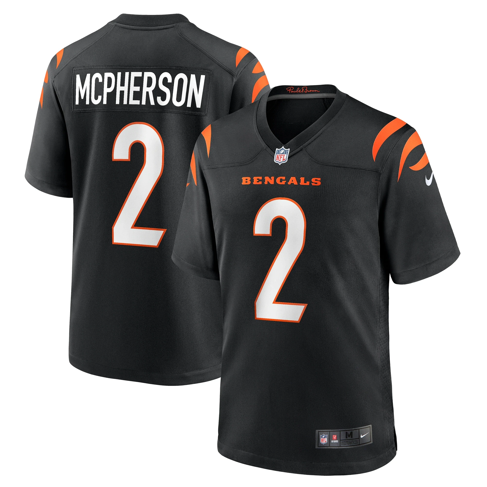Evan McPherson Cincinnati Bengals Black Jersey - All Stitched 