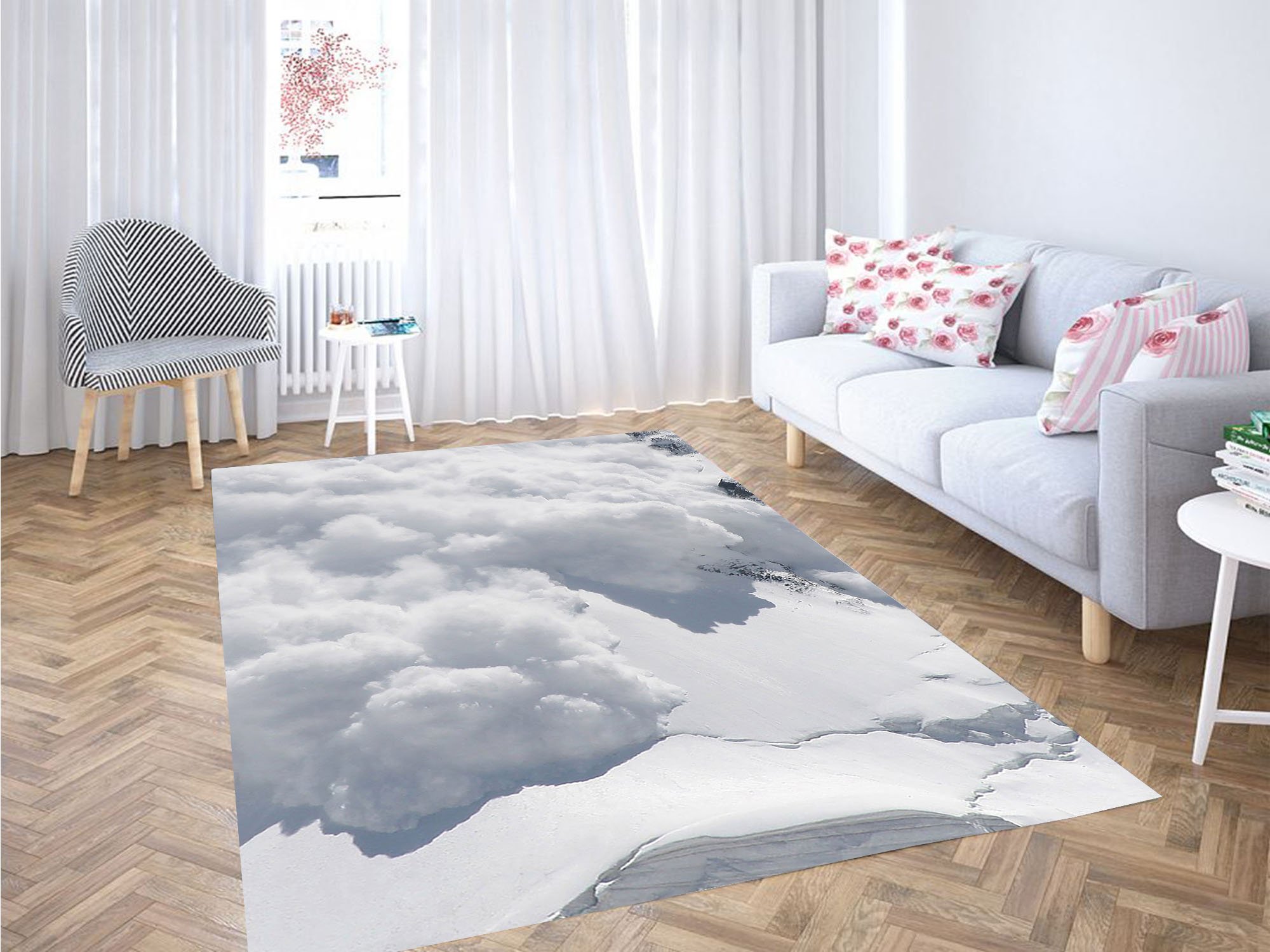 Everest White Carpet Rectangle Rug