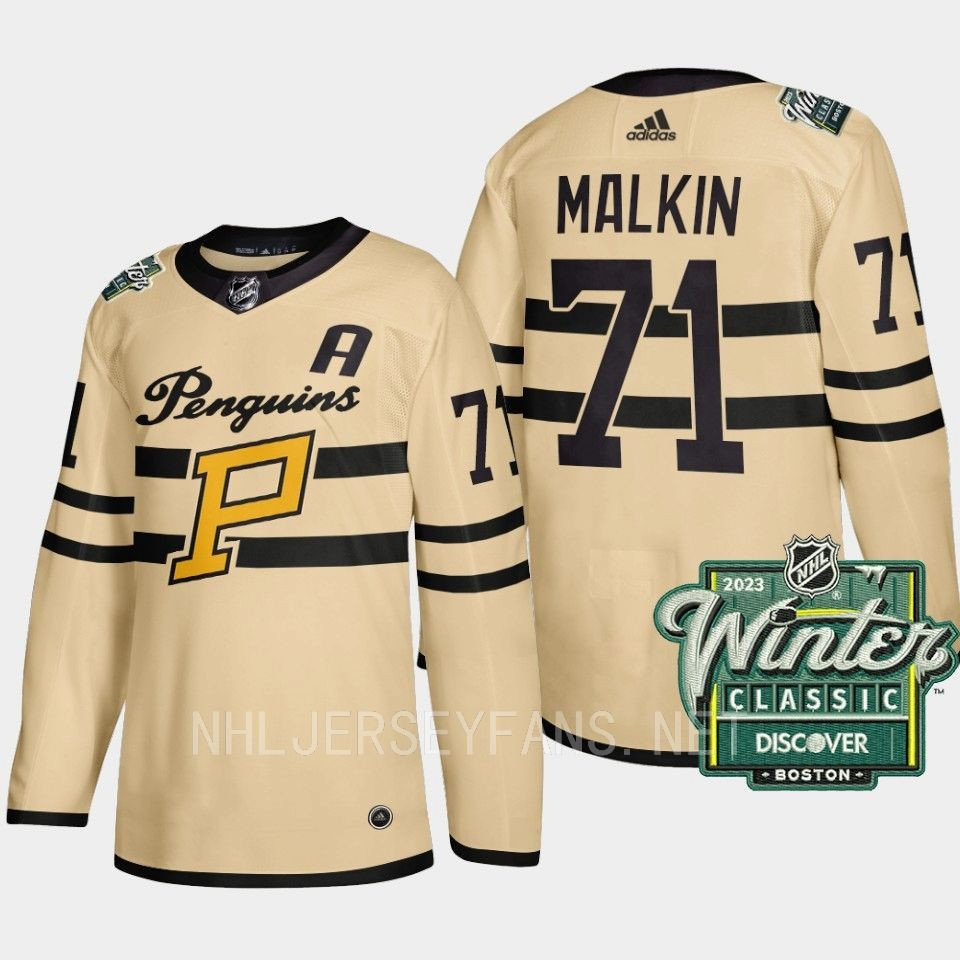 Evgeni Malkin 71 Pittsburgh Penguins 2023 Winter Classic Cream Stitched Jersey