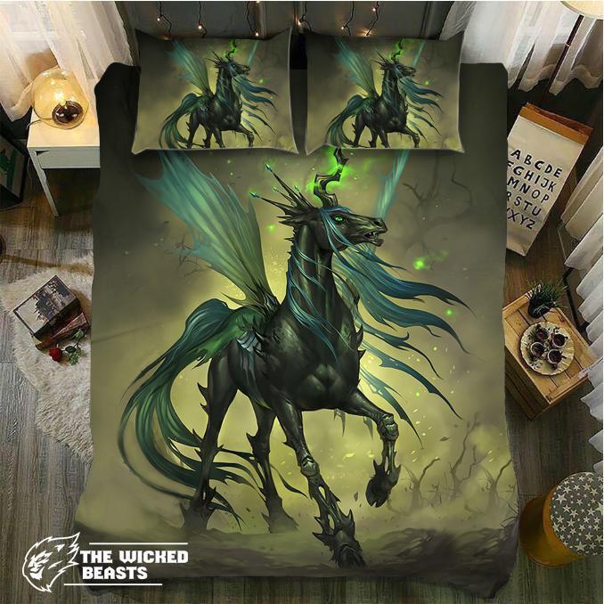 Evil Unicorn3D Customized Duvet Cover Bedding Set