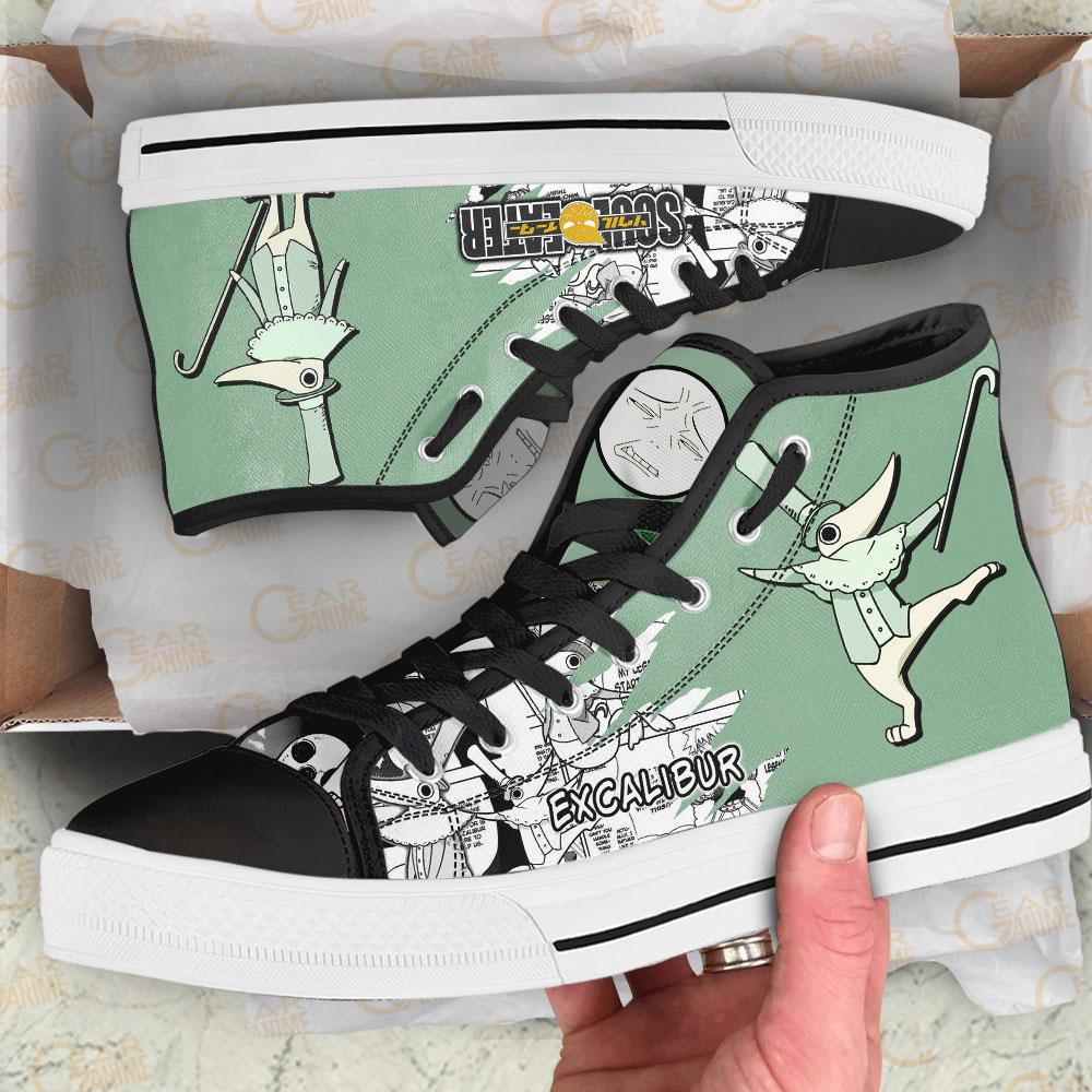 Excalibur Academy High Top Shoes Custom Manga Anime Soul Eater Sneakers