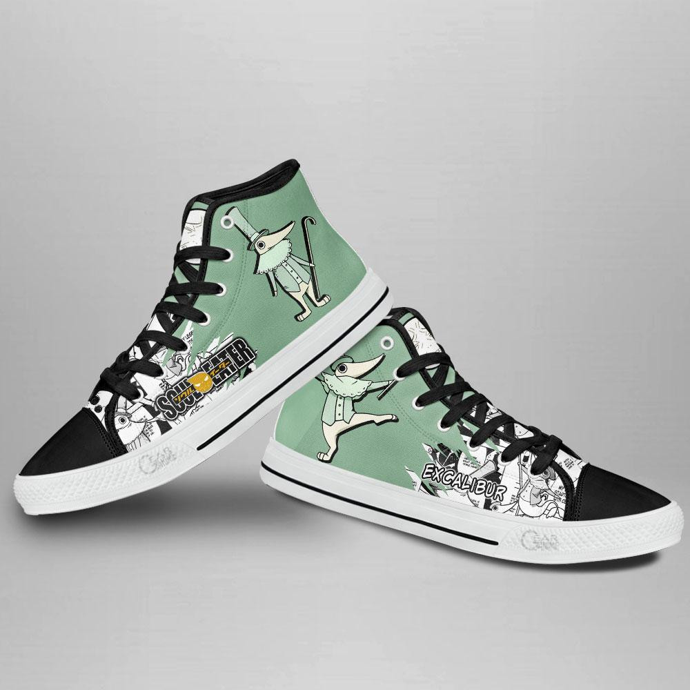 Excalibur Academy High Top Shoes Custom Manga Anime Soul Eater Sneakers