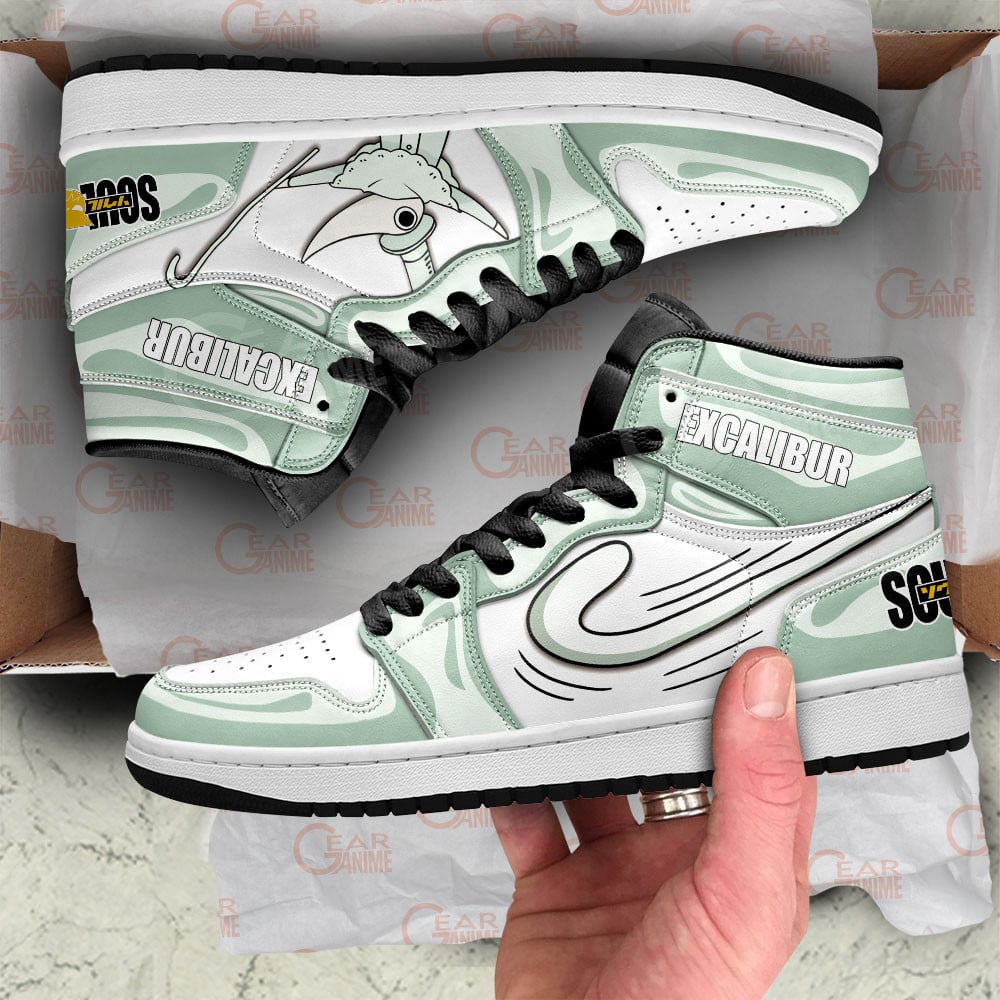 Excalibur JD1s Sneakers Soul Eater Anime Shoes, Air Jordan Hightop