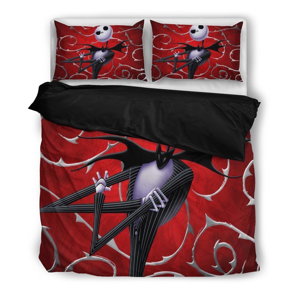 Exclusive Red Moon! A New Experience With Skellington. Duvet Cover Bedding Set