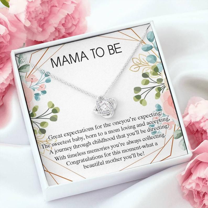 Expecting Moms Love Knot Necklace Gift : Expecting Mother Gifts, Present for Expecting Moms, Mom to Be, Pregnant Woman, Pregnancy