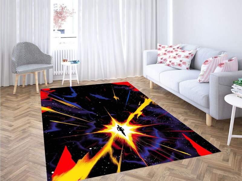 Explosion Captain Marvel Carpet Rectangle Rug