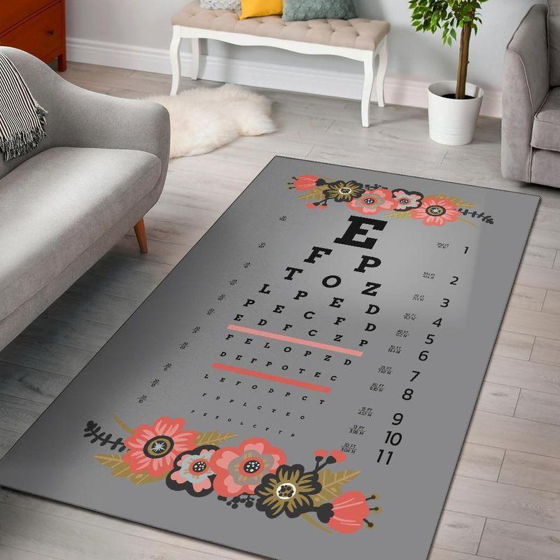 Eye Chart Area Rectangle Rug
