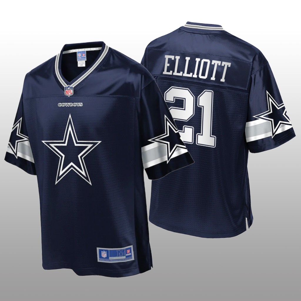 Ezekiel Elliott Dallas Cowboys Pro Line Navy Icon Jersey
