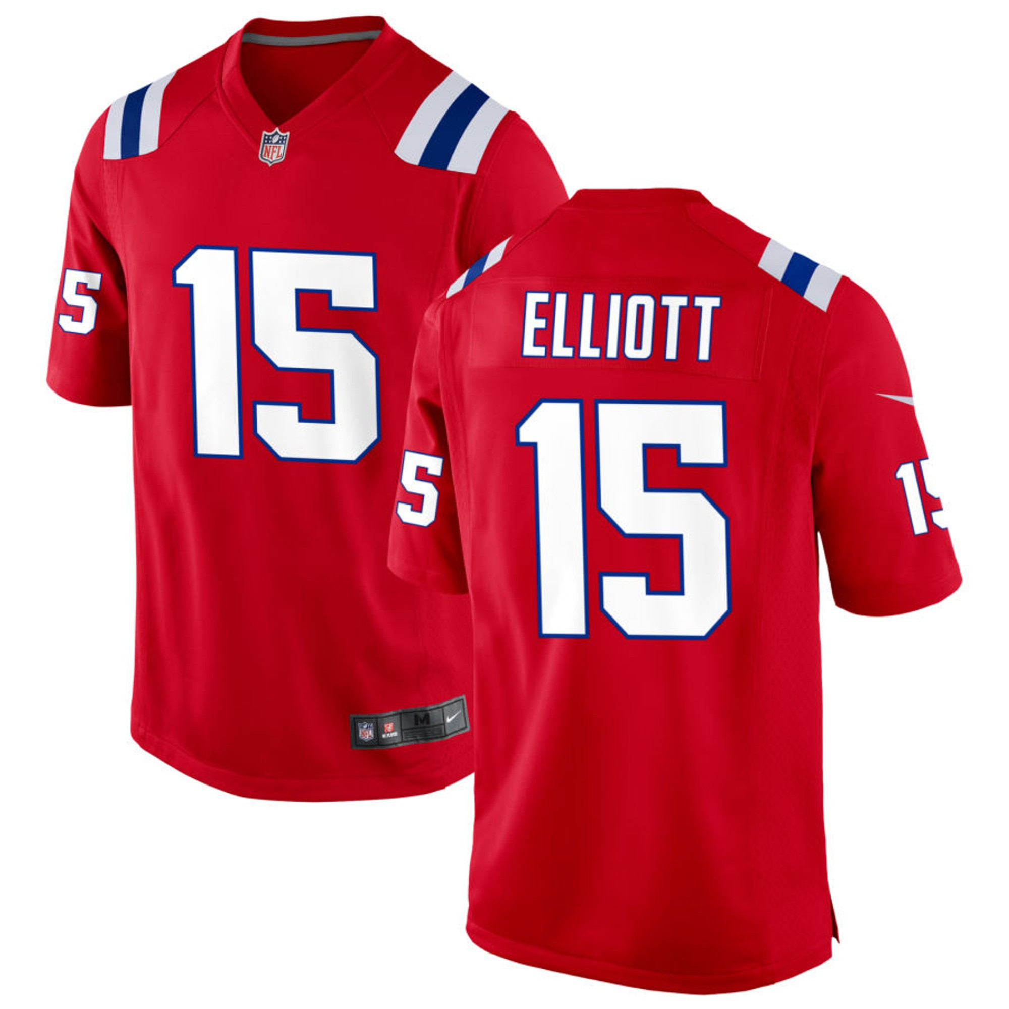 Ezekiel Elliott New England Patriots Red Jersey - All Stitched 