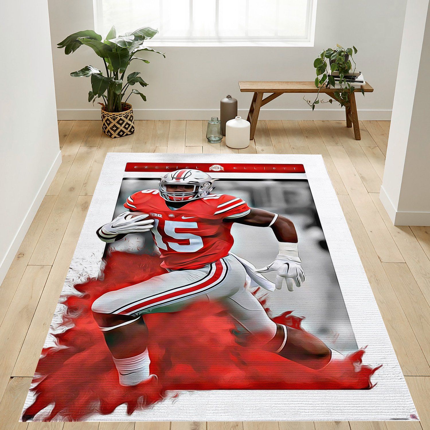 Ezekiel Elliott Rectangle Rug – Custom Size And Printing