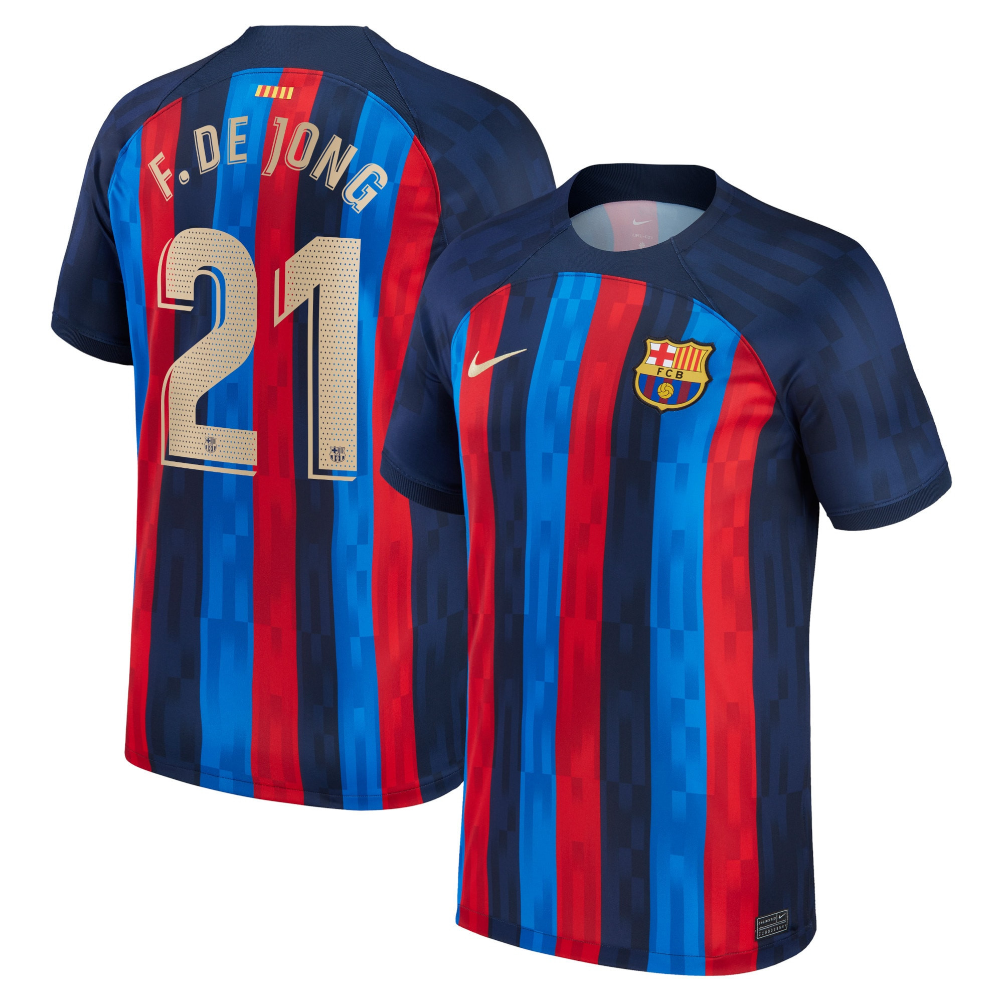 F. De Jong 21 Barcelona 2022/23 Home Men Soccer Jersey – Navy