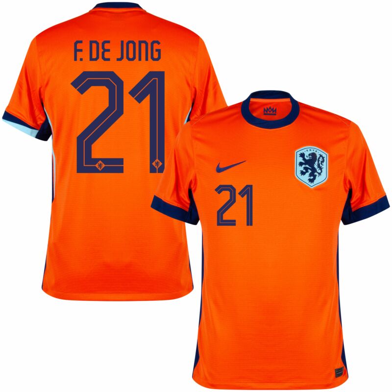 F. De Jong Men's Holland 2024 Stadium Home Soccer Jersey