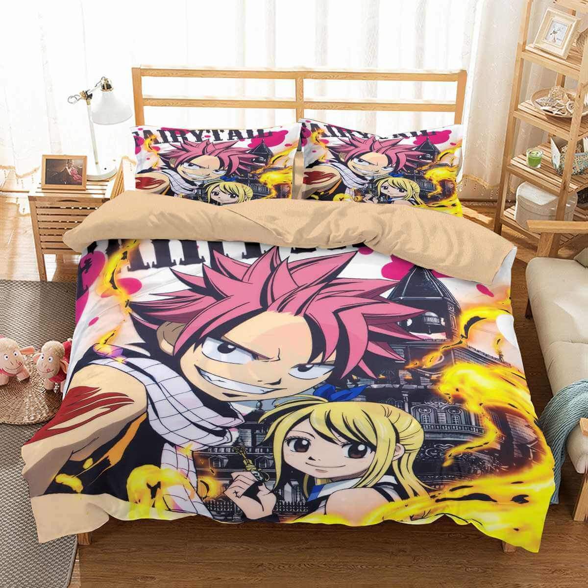 Fairy Tail 3D Customized Duvet Cover Bedding Set