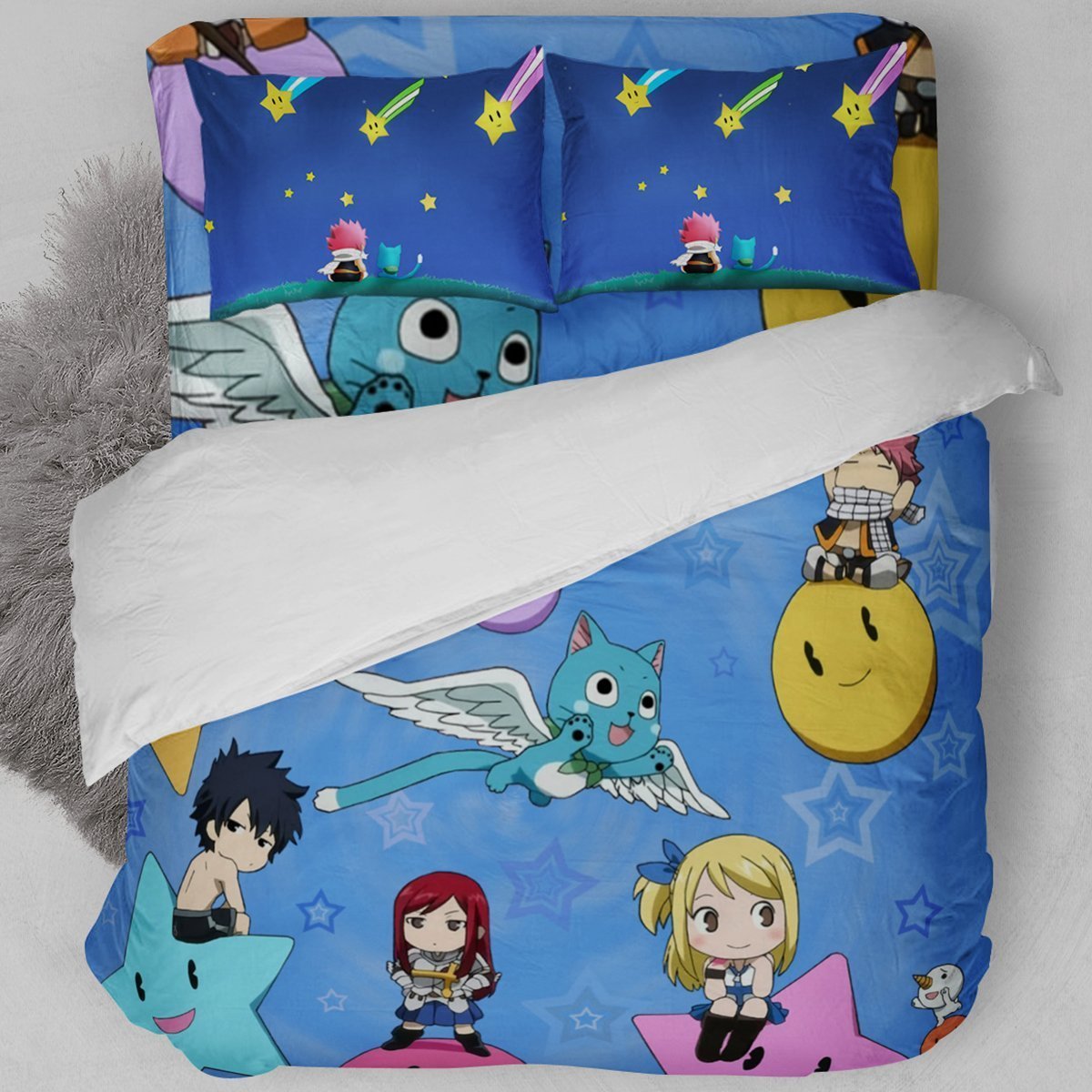 Fairy Tail Chibi Duvet Cover Bedding Set