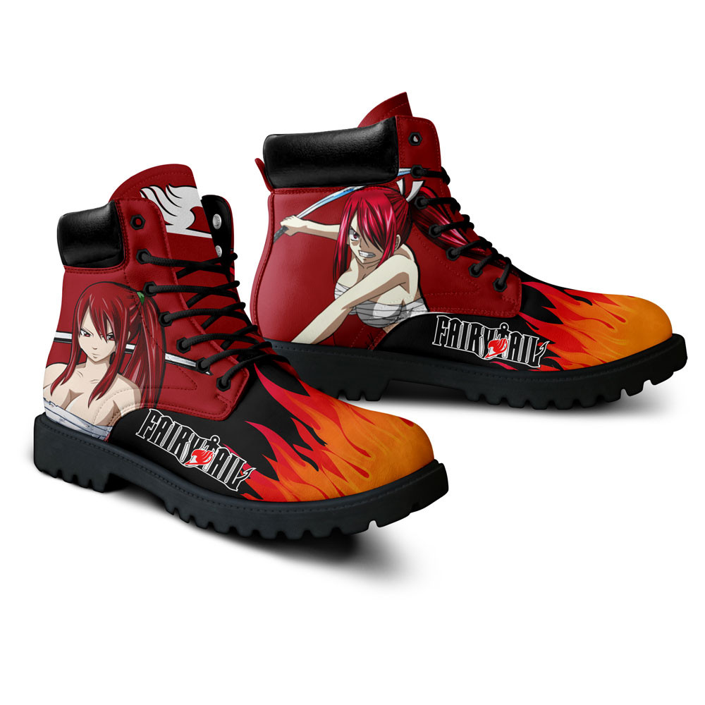 Fairy Tail Erza Scarlet Boots Custom Anime Shoes