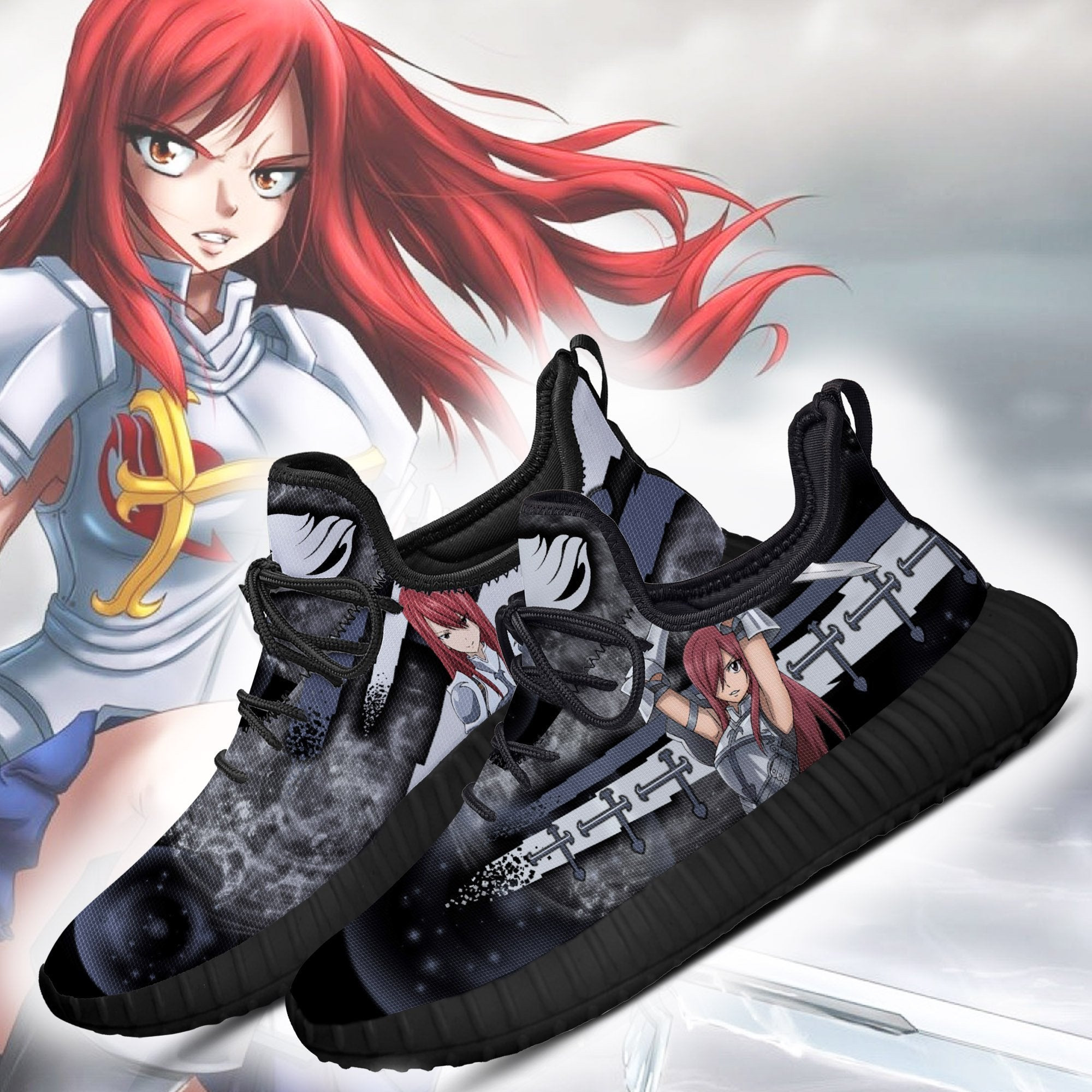 Fairy Tail Erza Scarlet Reze Shoes Knight Sporty Fairy Tail Anime Sneakers