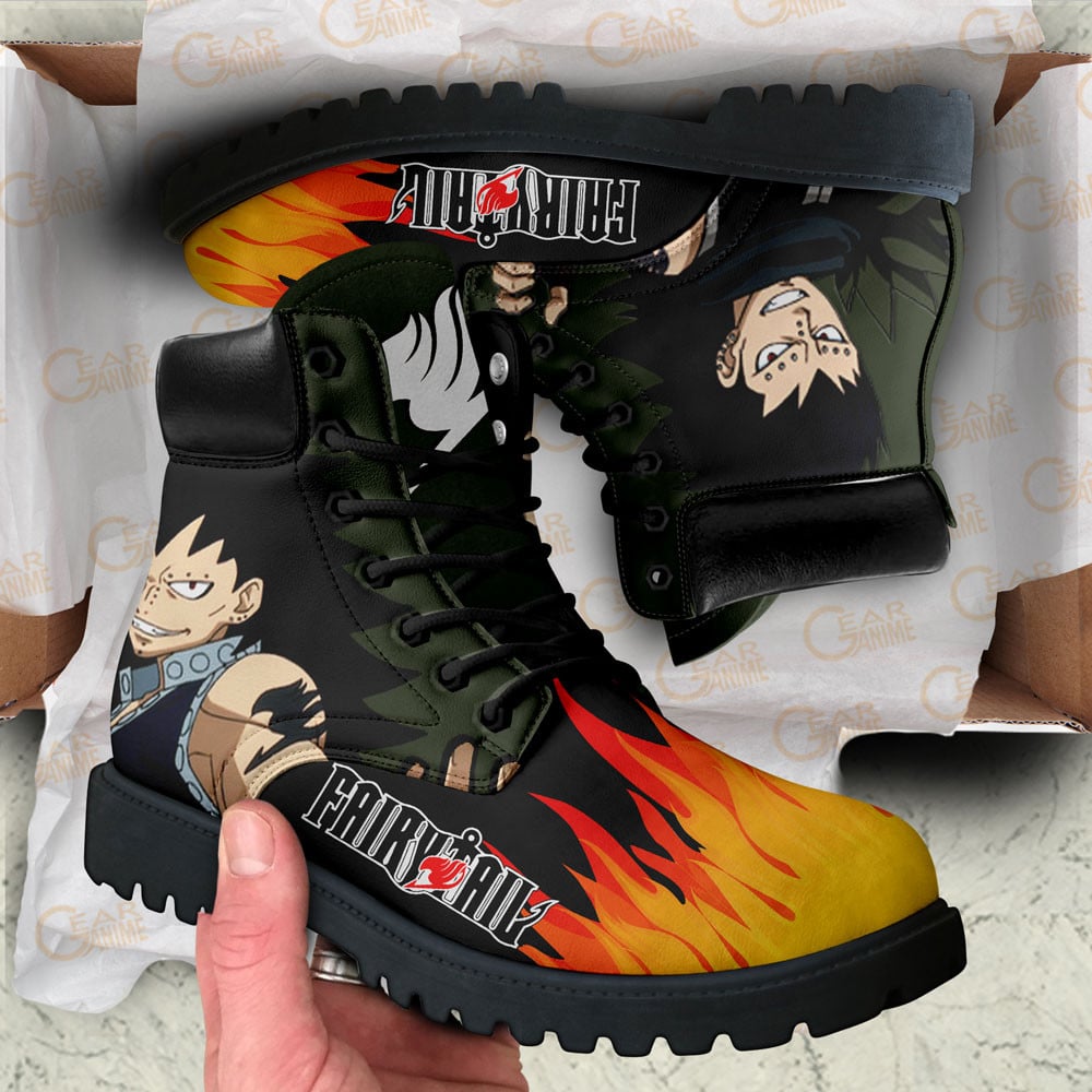 Fairy Tail Gajeel Redfox Boots Custom Anime Shoes