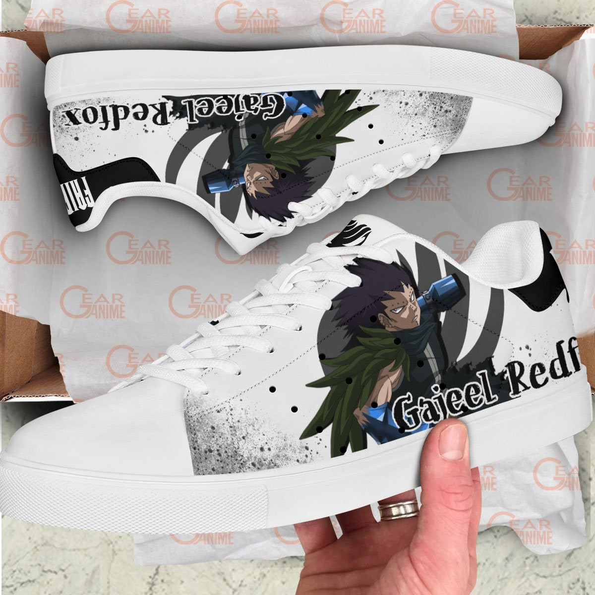 Fairy Tail Gajeel Redfox Skate Sneakers Custom Anime Shoes