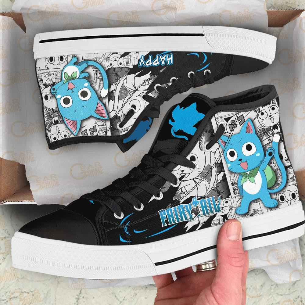 Fairy Tail Happy High Top Shoes Custom Anime Sneakers
