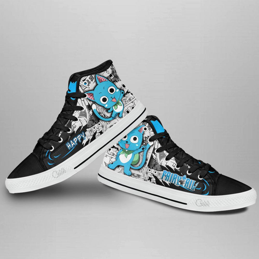 Fairy Tail Happy High Top Shoes Custom Anime Sneakers