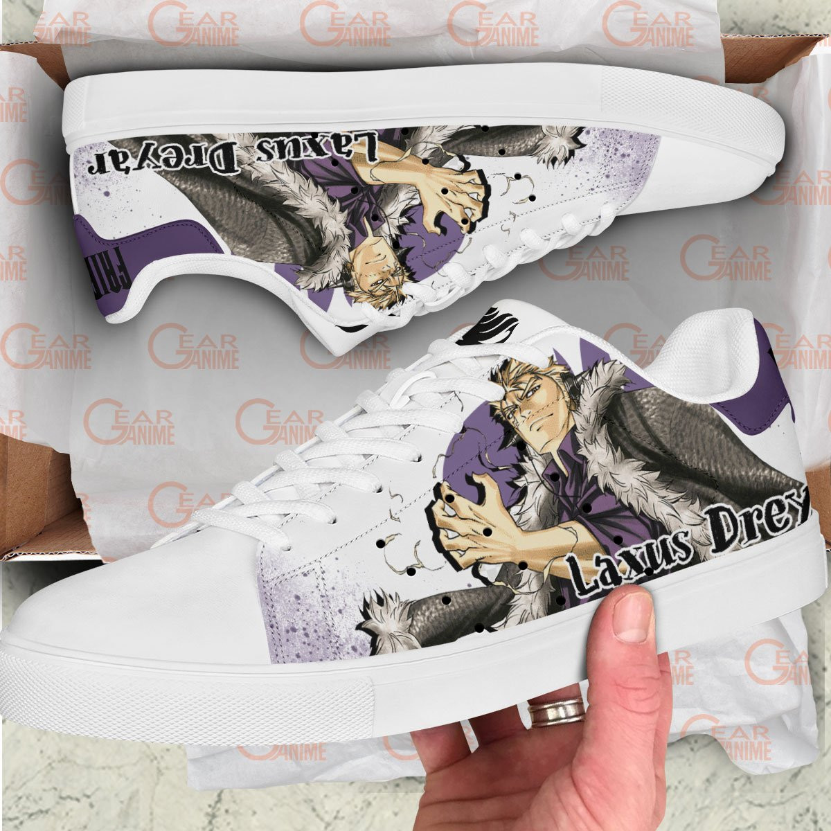 Fairy Tail Laxus Dreyar Skate Sneakers Custom Anime Shoes