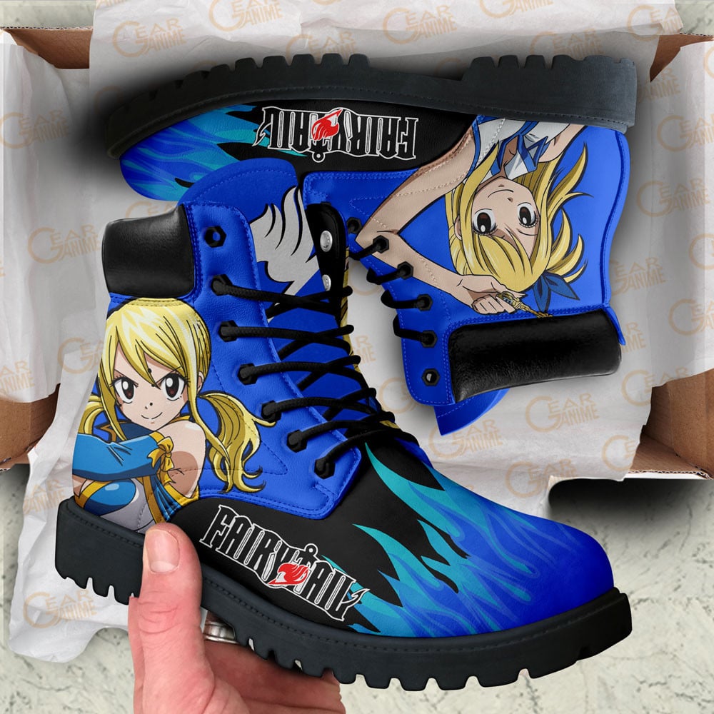 Fairy Tail Lucy Heartfilia Boots Custom Anime Shoes