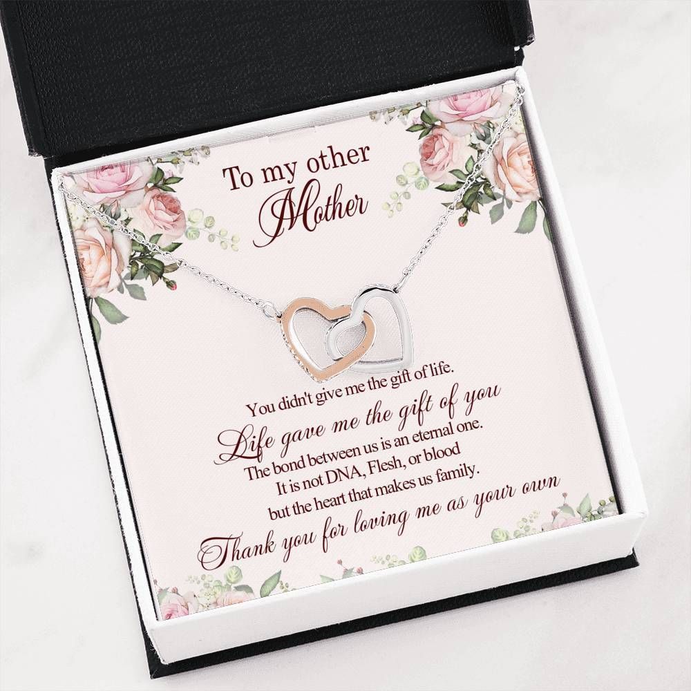 Family  Life Gave Me The Gift Of You Interlocking Hearts Necklace Gift For Mom