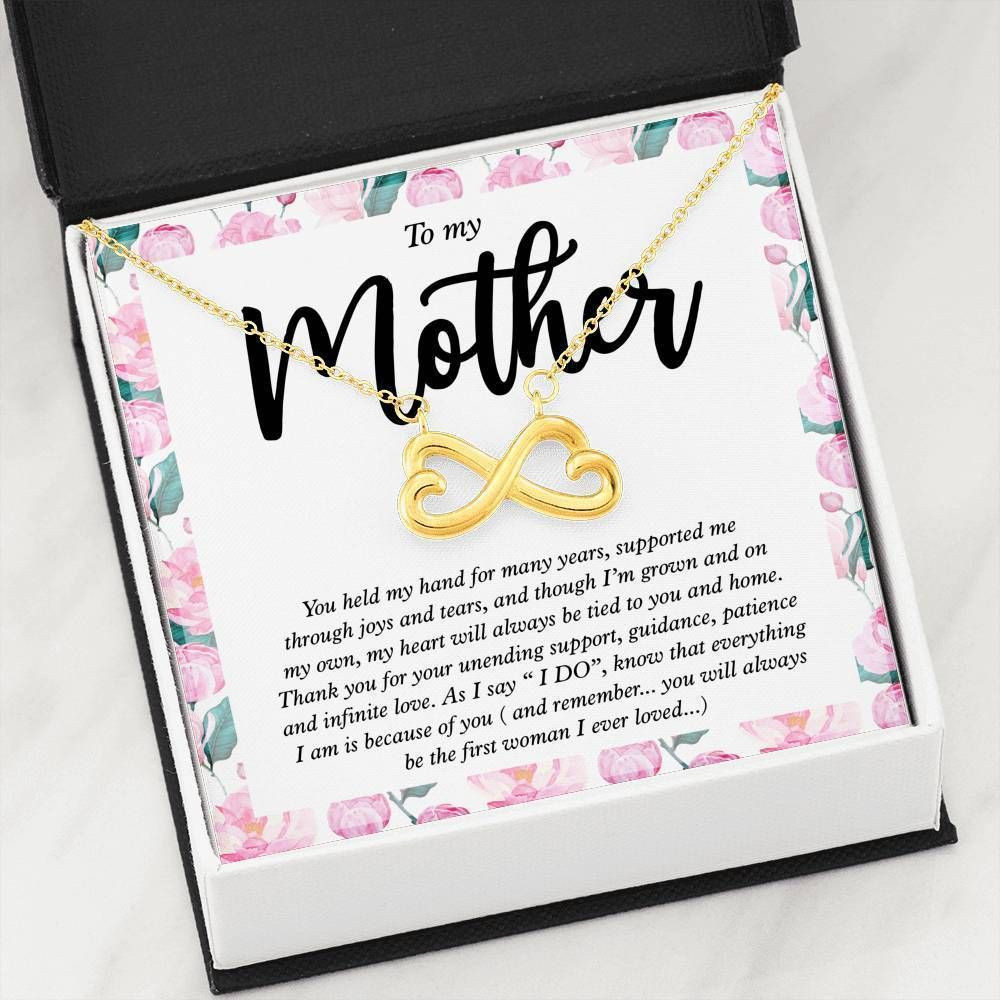 Family Gift For Mother Message Infinity Heart Necklace Be Tied To You