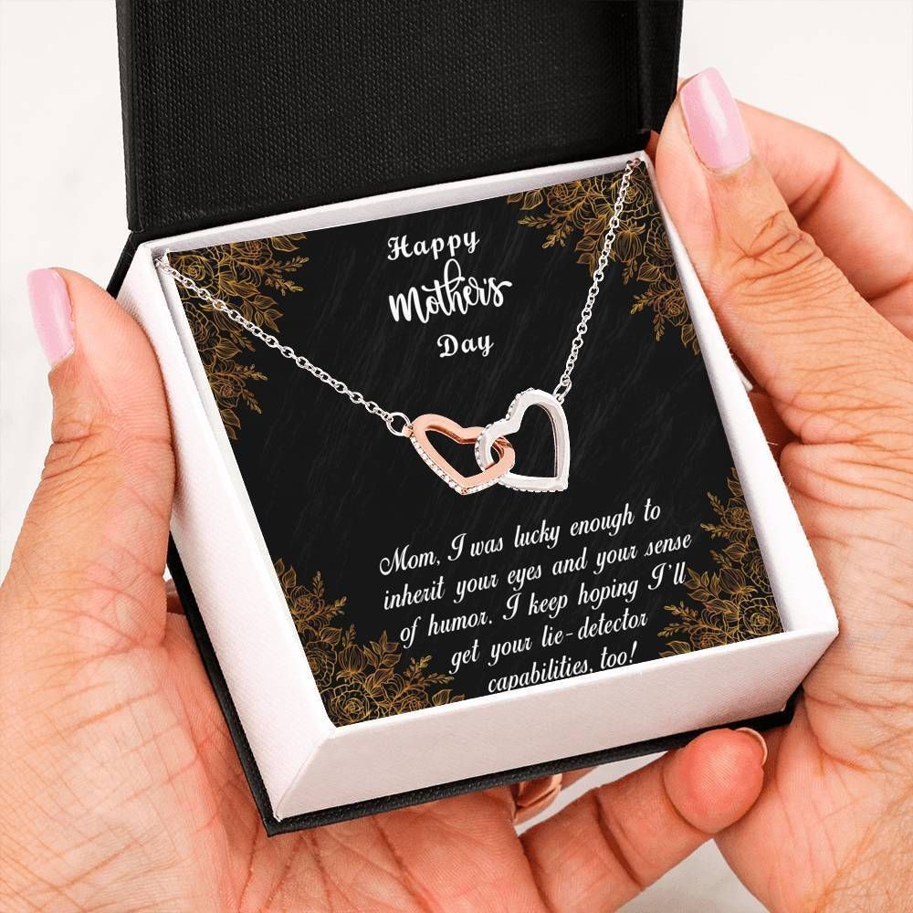 Family Happy Mother’s Day Interlocking Hearts Necklace For Mom