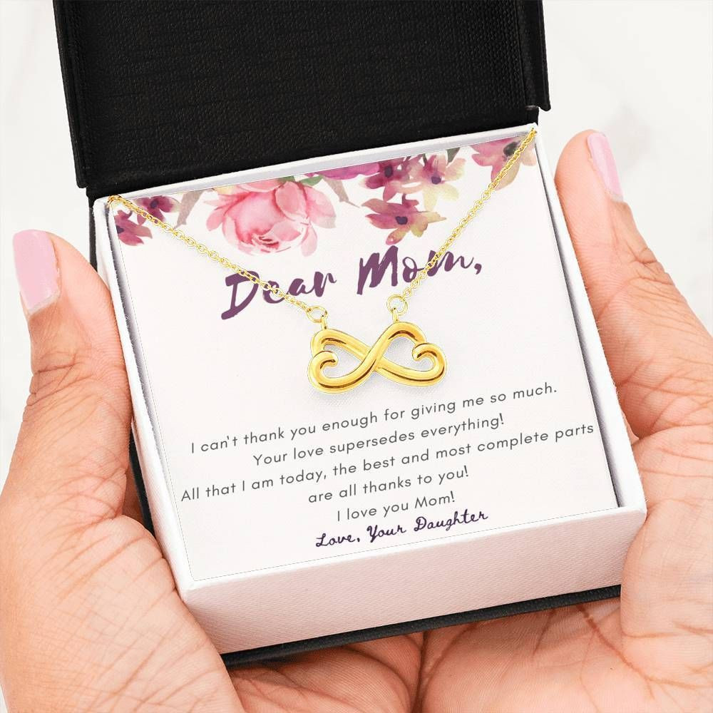 Family Mother Day   The Best And Most Complete Parts Are All Thanks To You Gift For Mom Infinity Heart Necklace
