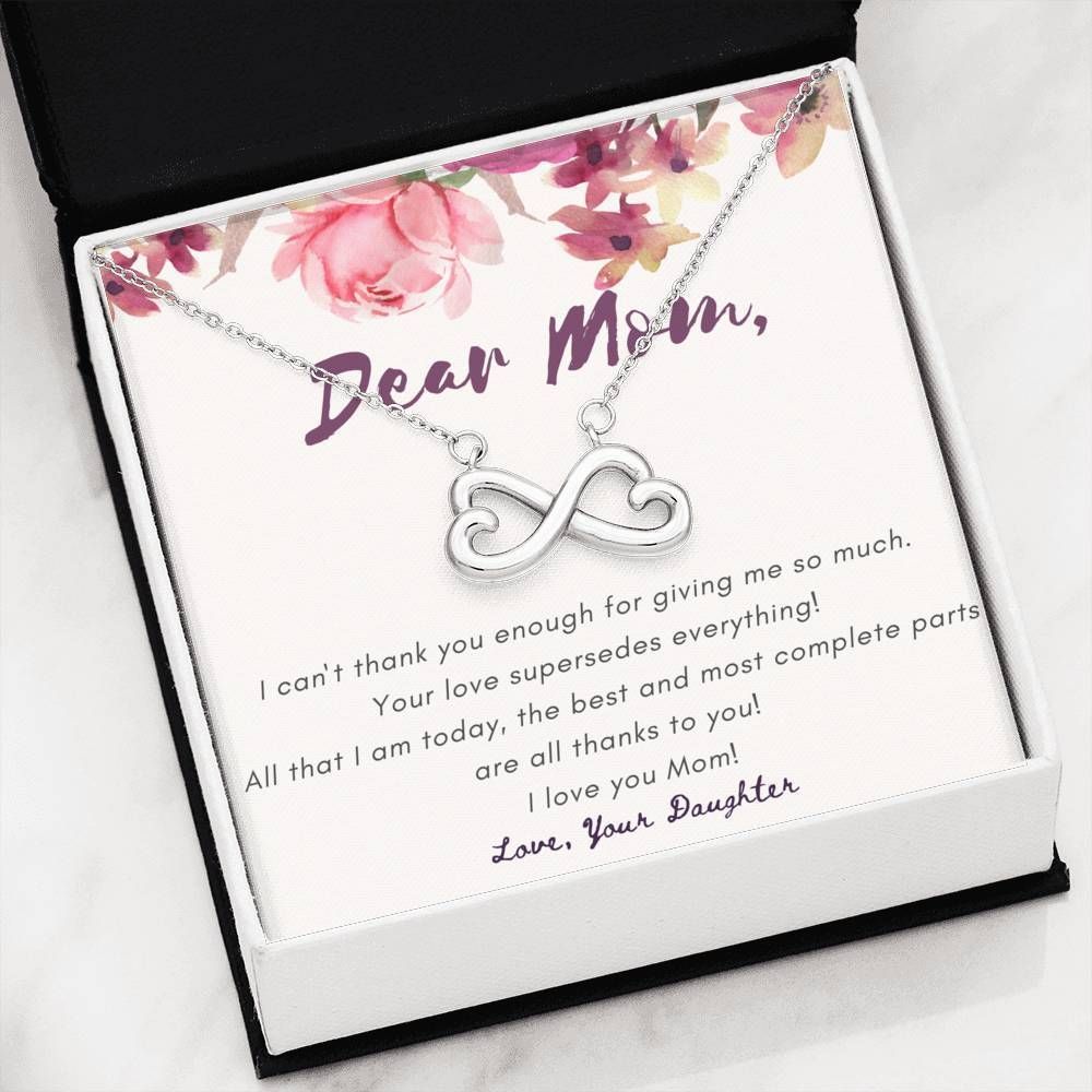 Family Mother Day   The Best And Most Complete Parts Are All Thanks To You Gift For Mom Infinity Heart Necklace