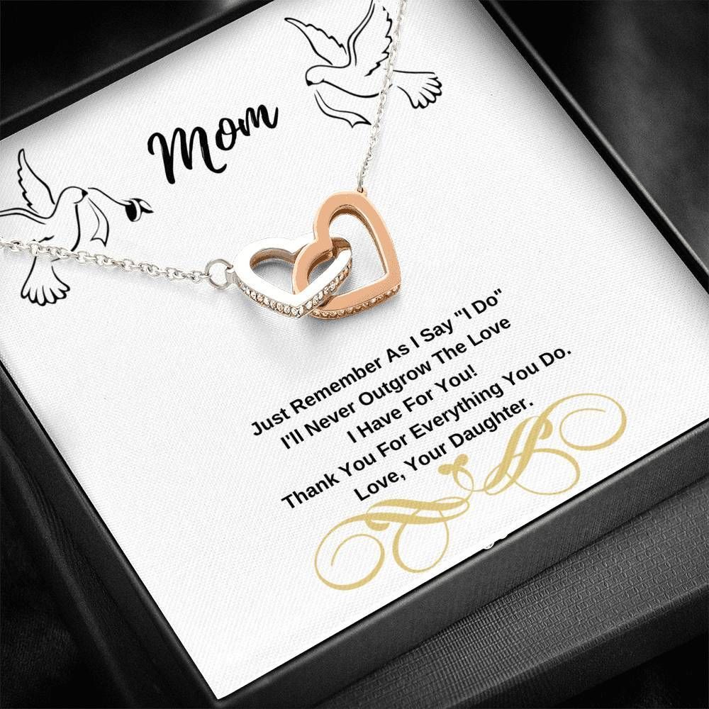 Family Thank You For Everything You Do Interlocking Hearts Necklace Gift For Mom
