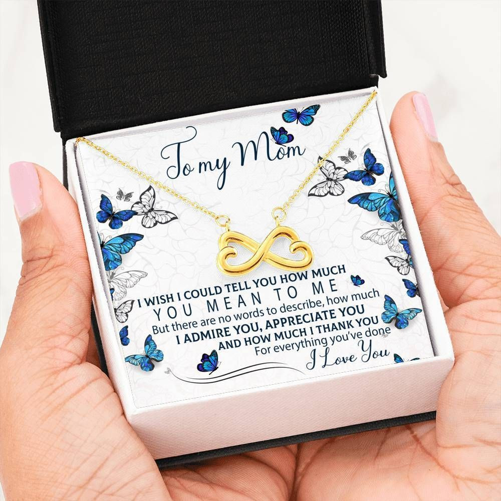 Family You Mean To MeInfinity Heart Necklace For Mom