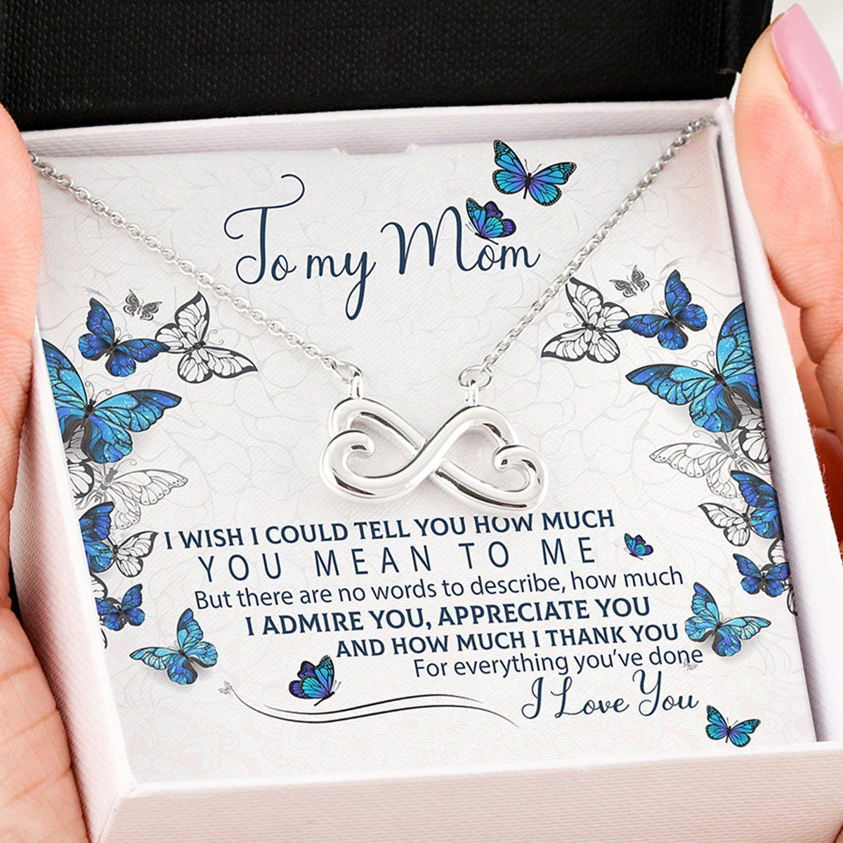 Family You Mean To MeInfinity Heart Necklace For Mom