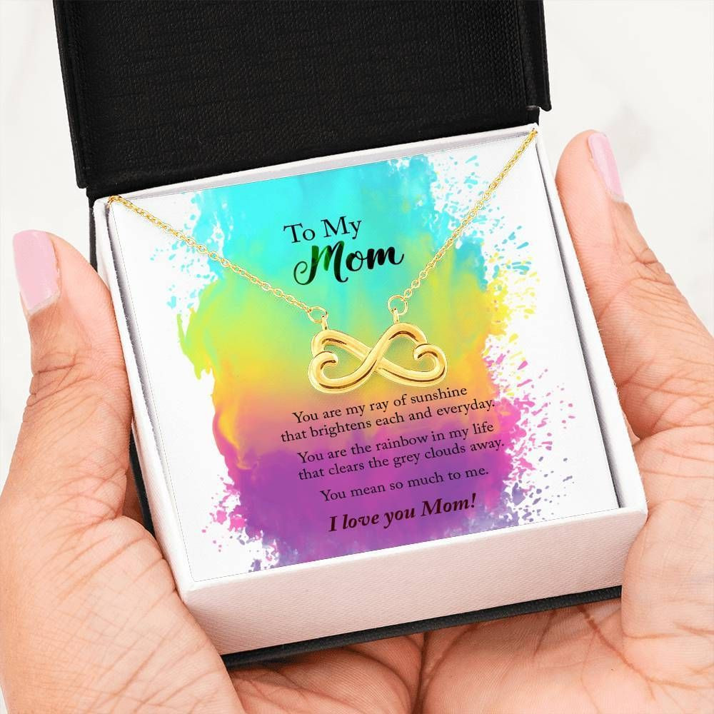 Family You’re My Ray Of Sunshine Infinity Heart Necklace For Mom