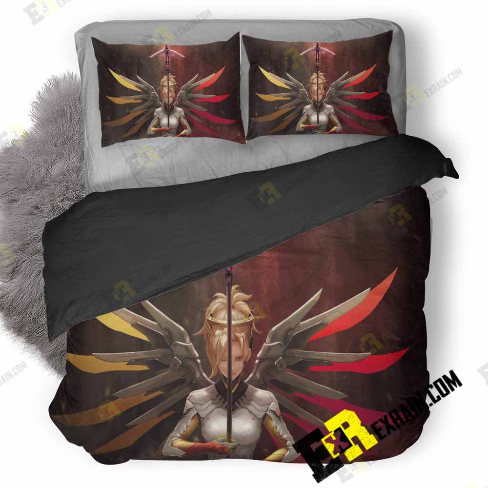 Fan Art Of Mercy Overwatch Qu 3D Customized Duvet Cover Bedding Set
