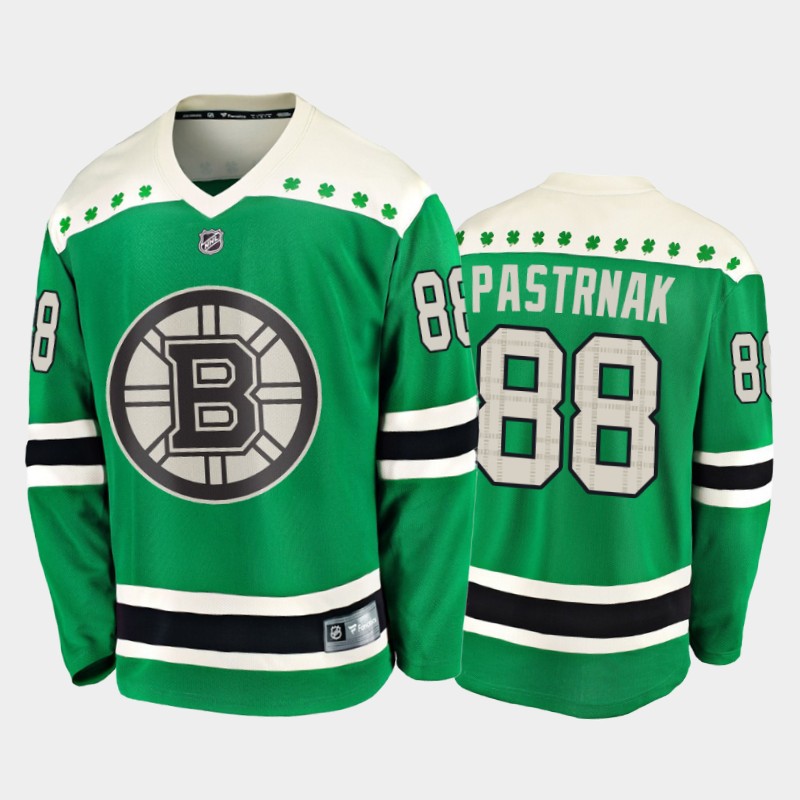 Fanatics David Pastrnak #88 Bruins 2020 St. Patrick's Day Player Jersey Green