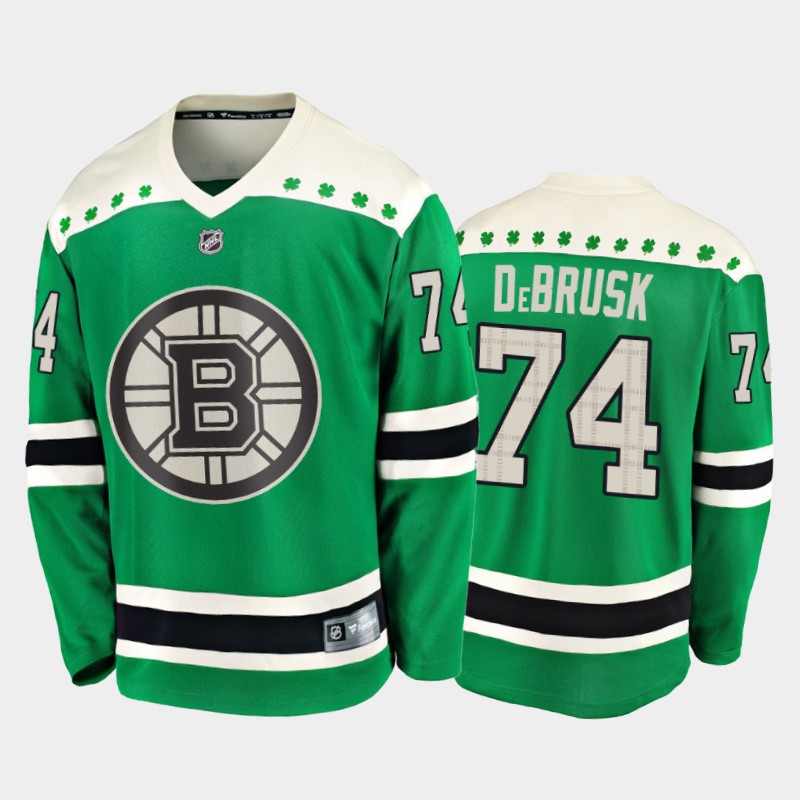 Fanatics Jake DeBrusk #74 Bruins 2020 St. Patrick's Day Player Jersey Green