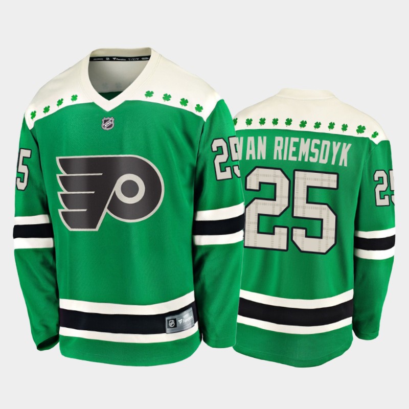 Fanatics James van Riemsdyk #25 Flyers 2020 St. Patrick's Day Player Jersey Green