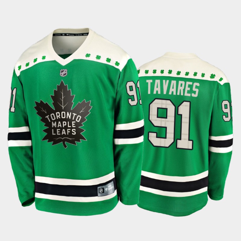 Fanatics John Tavares #91 Maple Leafs 2020 St. Patrick's Day Player Jersey Green