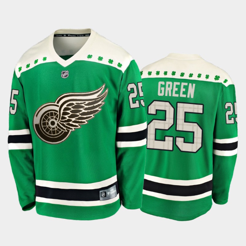 Fanatics Mike Green #25 Red Wings 2020 St. Patrick's Day Player Jersey Green