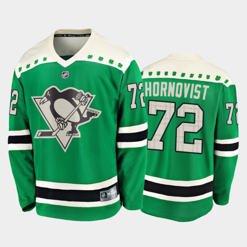 Fanatics Patric Hornqvist #72 Penguins 2020 St. Patrick's Day Player Jersey Green