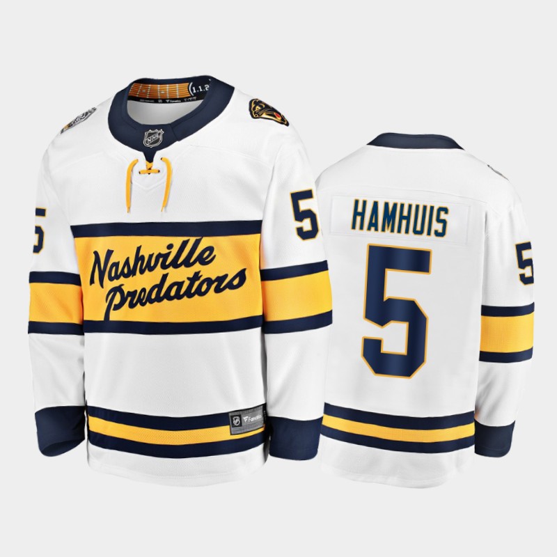 Fanatics Predators Dan Hamhuis #5 White 2020 Winter Classic Breakaway Player Jersey