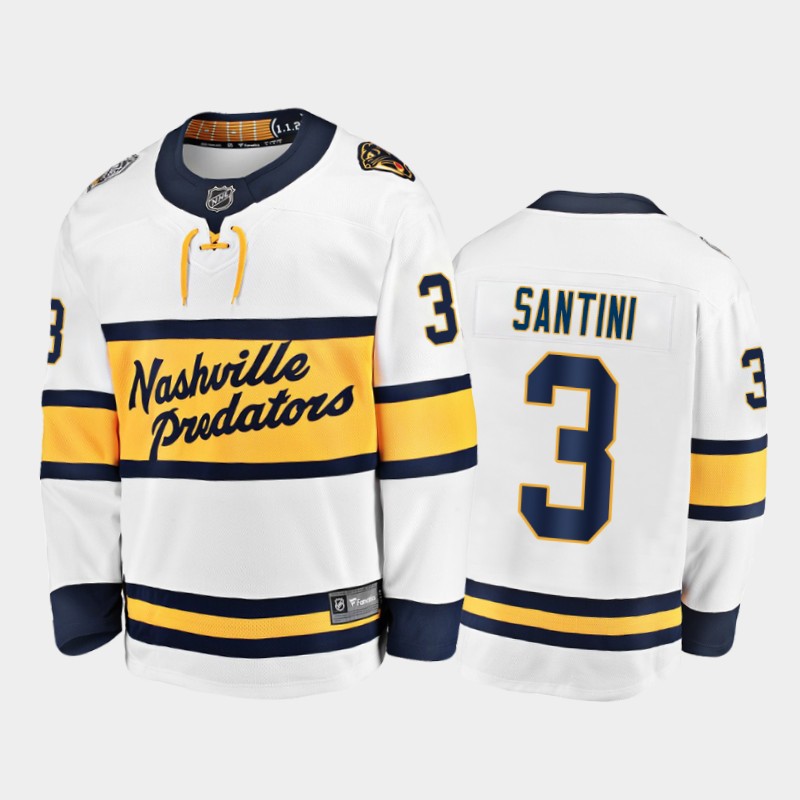 Fanatics Predators Steven Santini #3 White 2020 Winter Classic Breakaway Player Jersey