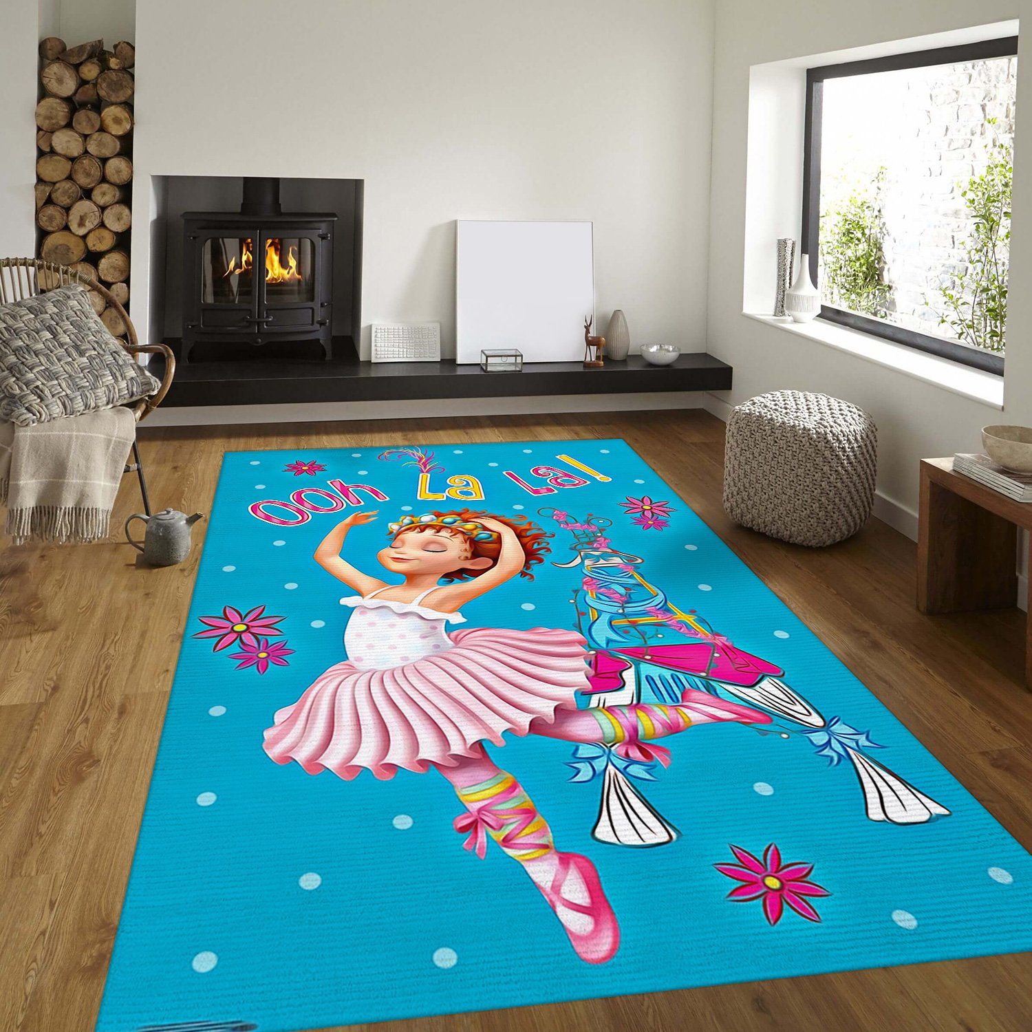 Fancy Nancy Ooh La La Rectangle Rug – Custom Size And Printing