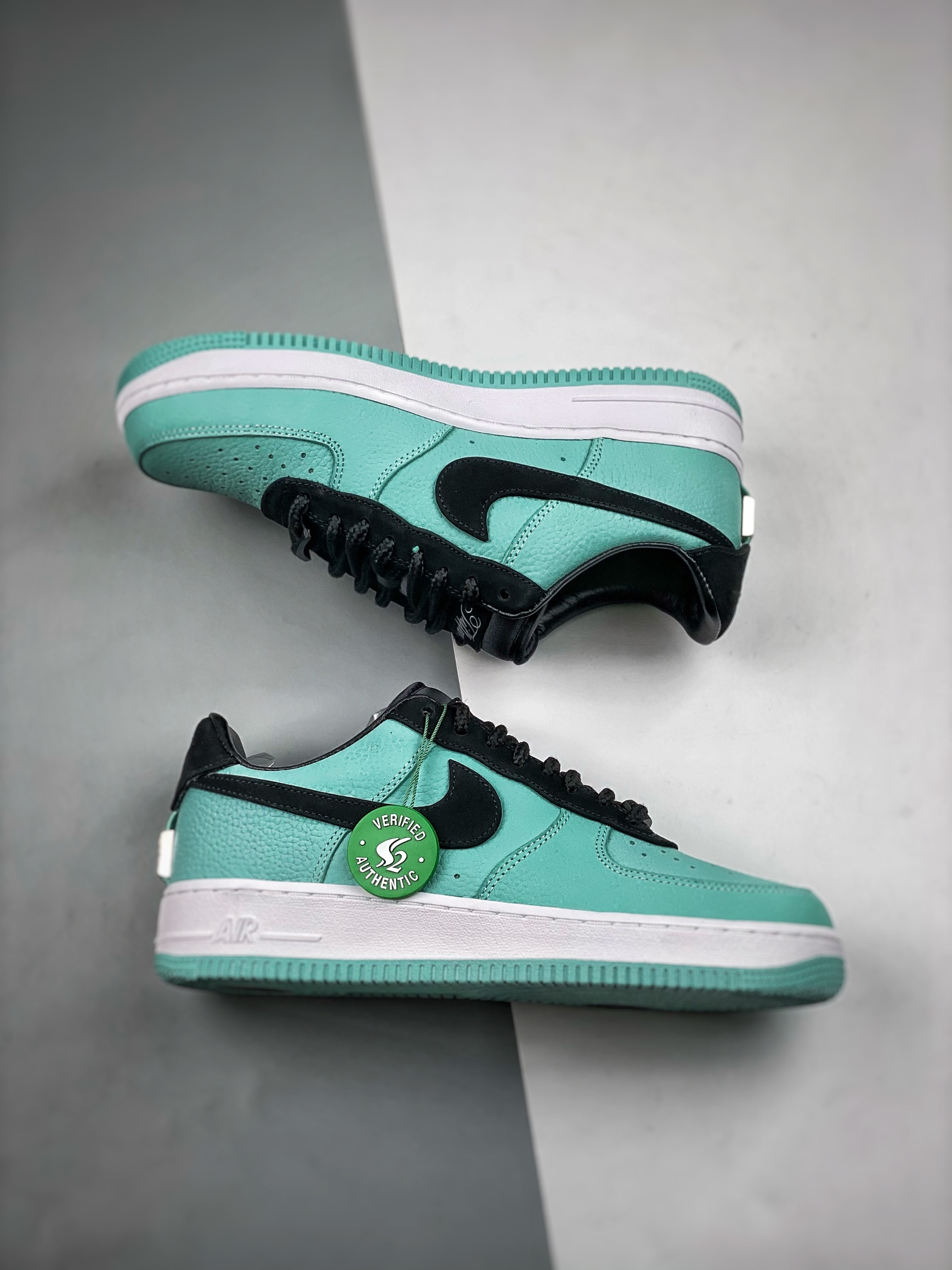 Fany & Co. x Nike Air Force 1 Low Green Black Custom For Sale